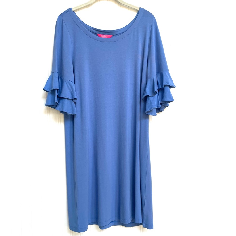 NWT Lilly Pulitzer Lula Dress Women’s Size Large Coastal Blue